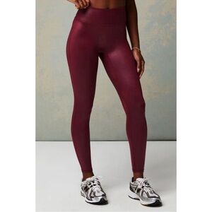 Fabletics Anywhere Motion365+ Shine High-Waisted Legging | Merlot | SZ S